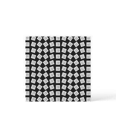 Unique Logo or Image Pattern | Black (editable) Thank You Card