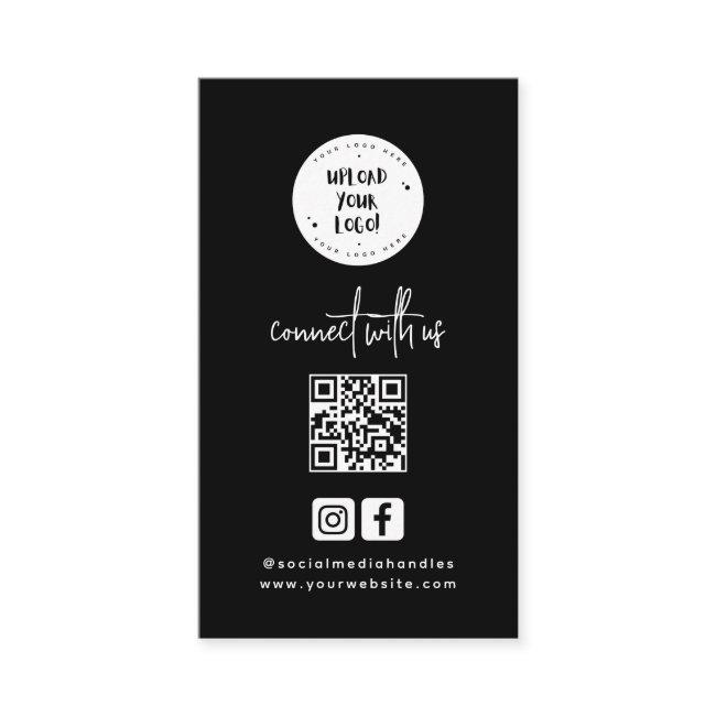 Unique Minimalist Black Social Media Qr Code
