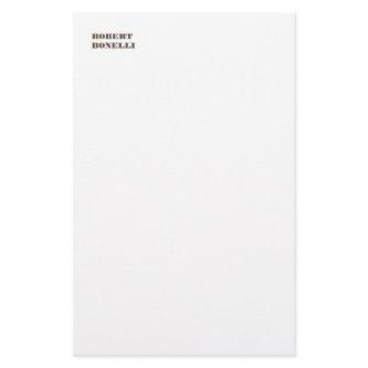 Unique Modern Black White Your Name Minimalist Stationery