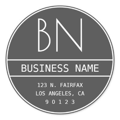 Unique Modern Editable Business Return Address Classic Round Sticker