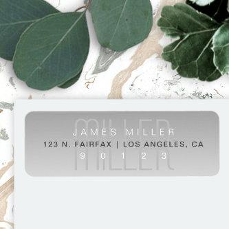 Unique Modern Grey White Fading Ombre Label