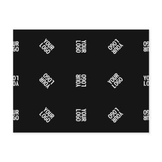 Unique Modern Logo Pattern Template | Black Postcard