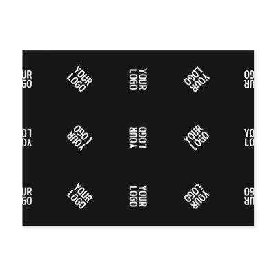 Unique Modern Logo Pattern Template | Black Postcard