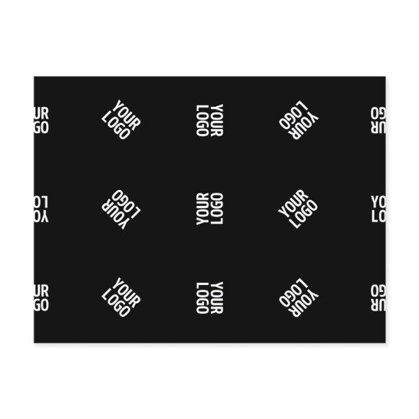 Unique Modern Logo Pattern Template | Black Postcard