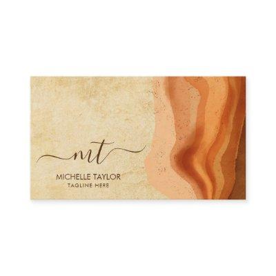 Unique Modern Monogram Abstract Boho Terracotta