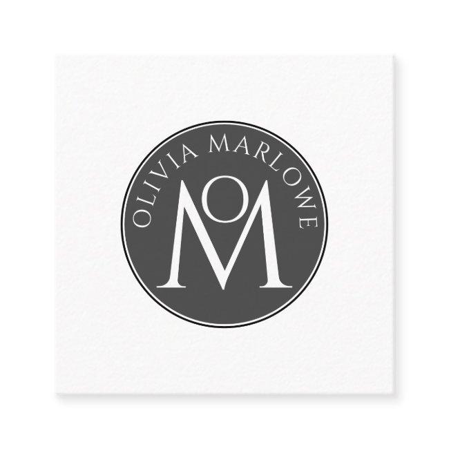 Unique Monogram Calling Card