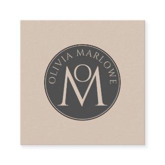 Unique Monogram Calling Card