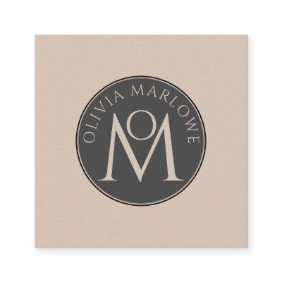 Unique Monogram Calling Card