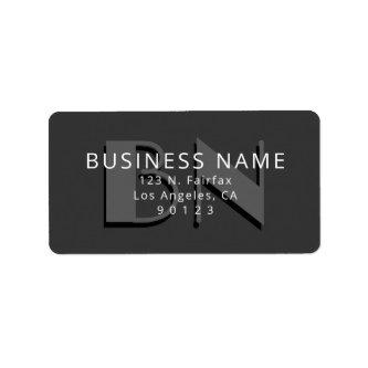 Unique Monogram Grey Return Address Label