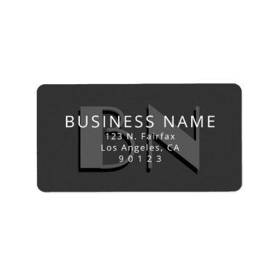 Unique Monogram Grey Return Address Label