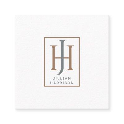 Unique Monogram Typographic Logo Calling Card