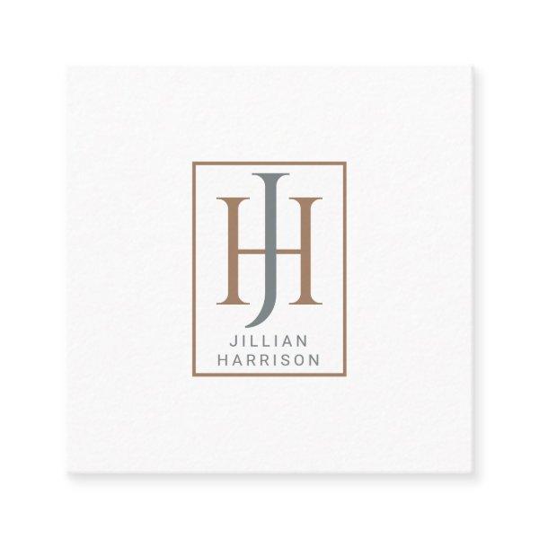 Unique Monogram Typographic Logo Calling Card