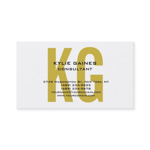Unique Original Classic Gold Color Monogram White