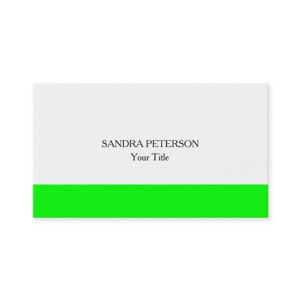 Unique Original Plain Minimalist Green White
