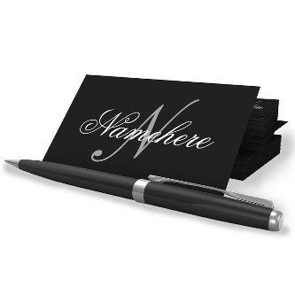 Unique Personalized Black and White Name Monogram