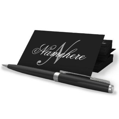 Unique Personalized Black and White Name Monogram