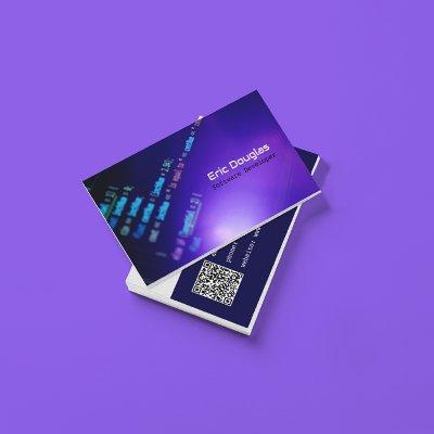 Unique Purple Software Tech Professional QR Code