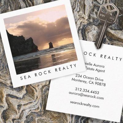 Unique Real Estate Agent Rocks Ocean Beach Photo  Square
