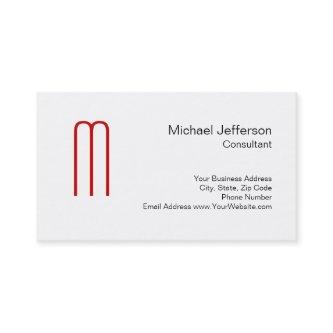 Unique Red Monogram Black White