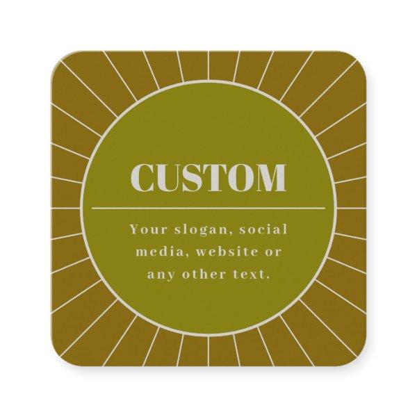 Unique Retro Inspired Editable Design Template Square