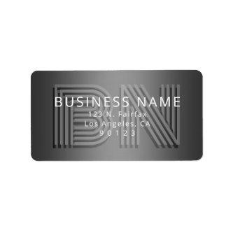 Unique Retro-Modern Monogram Return Address Label