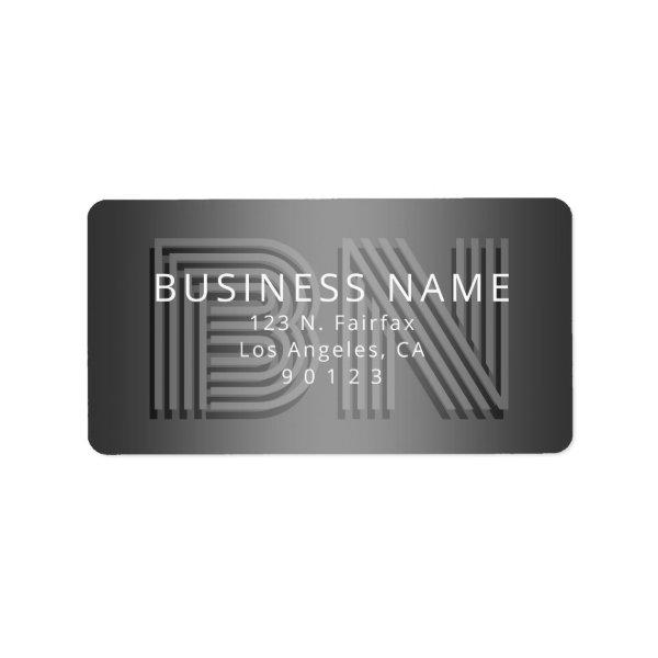 Unique Retro-Modern Monogram Return Address Label