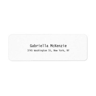 Unique Special Modern Elegant Simple Plain White Label