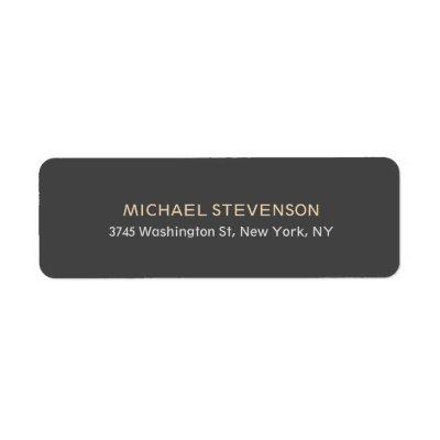Unique Special Personal Grey Return Address Label
