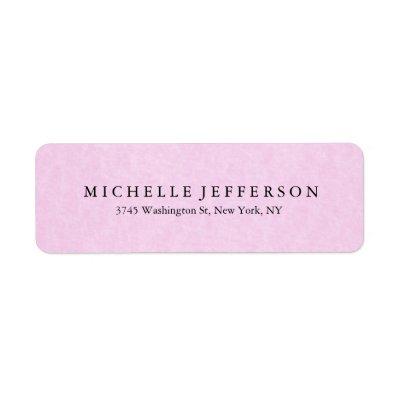 Unique Stylish Modern Elegant Pink Color Label