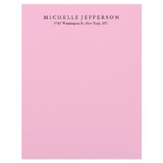Unique Stylish Modern Elegant Pink Letterhead