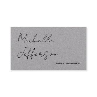 Unique Stylish Modern Plain Calligraphy Grey