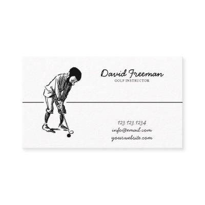 Unique Swing Golfer White Golf Instructor