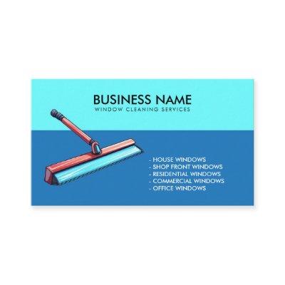 Unique Teal and Blue Squeegee Window Cleaning