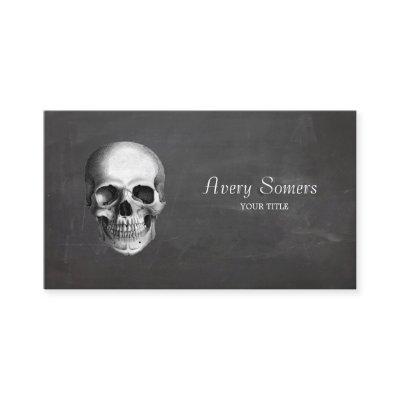 Unique Vintage Skull Etching Black Business