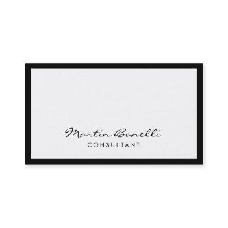 Unique White Black Border Consultant