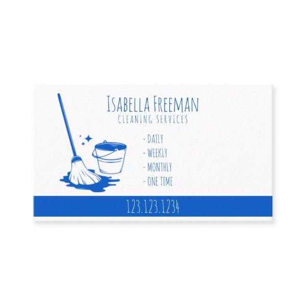 Unique White & Blue House Cleaning Service