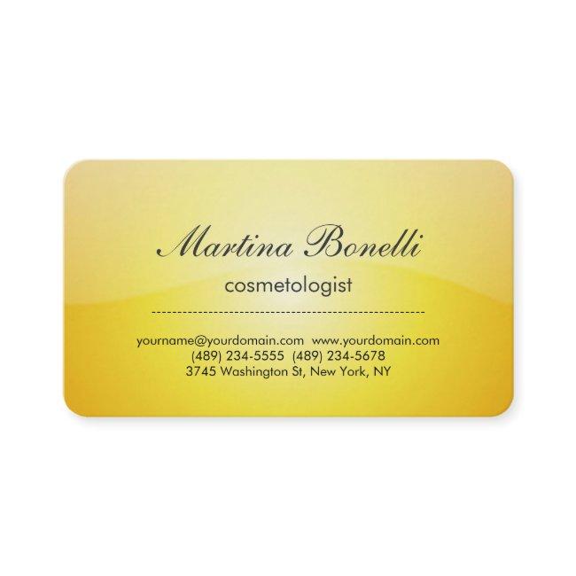 Unique yellow cosmetologist