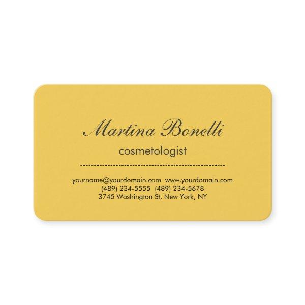 Unique yellow modern minimalist plain