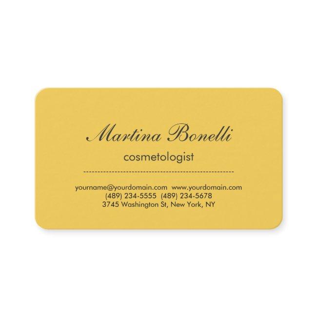 Unique yellow modern minimalist plain