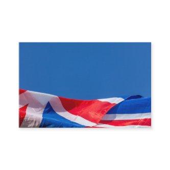 United Kingdom flag waving with sky