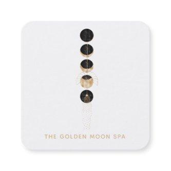 *~* Universe Gold Moon Phases Glitter Cosmic Lunar Square