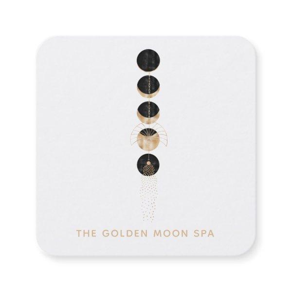 *~* Universe Gold Moon Phases Glitter Cosmic Lunar Square