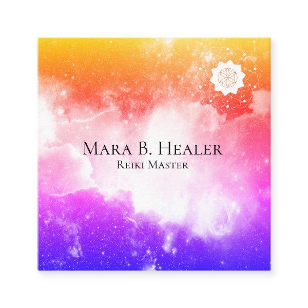 *~* Universe Pink Peach Lavender Galaxy Nebula Square