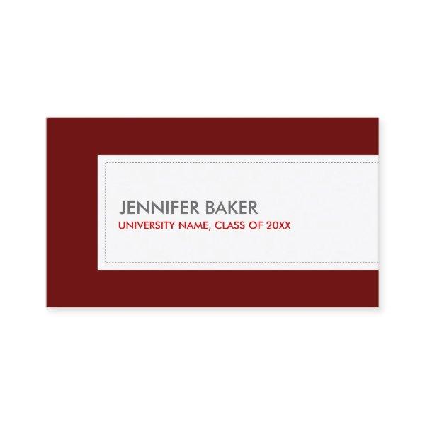 UNIVERSITY/COLLEGE STUDENT DEEP RED CALLING CARD