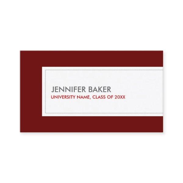 UNIVERSITY/COLLEGE STUDENT DEEP RED CALLING CARD