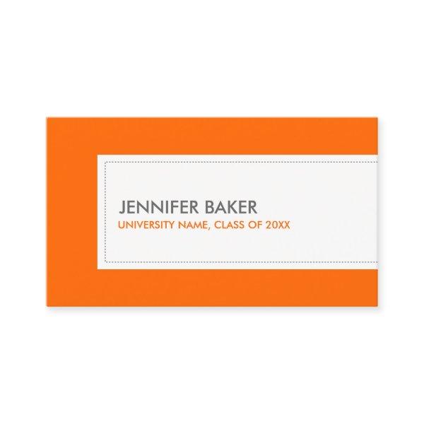 UNIVERSITY or COLLEGE STUDENT ORANGE Calling Card