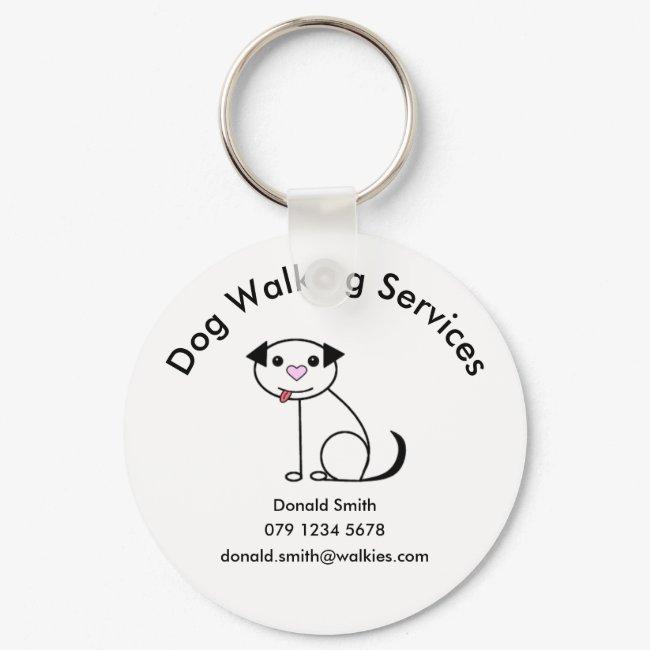 Unusual Dog walking promotion Keychain