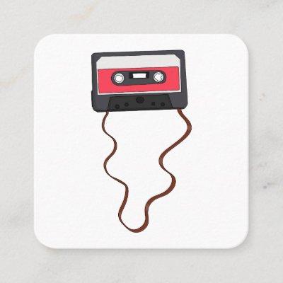 Unwound Cassette Tape Mixtape Retro Vintage Square