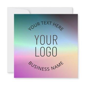 Upload Logo | Colorful Changing Gradient Colors  Invitation