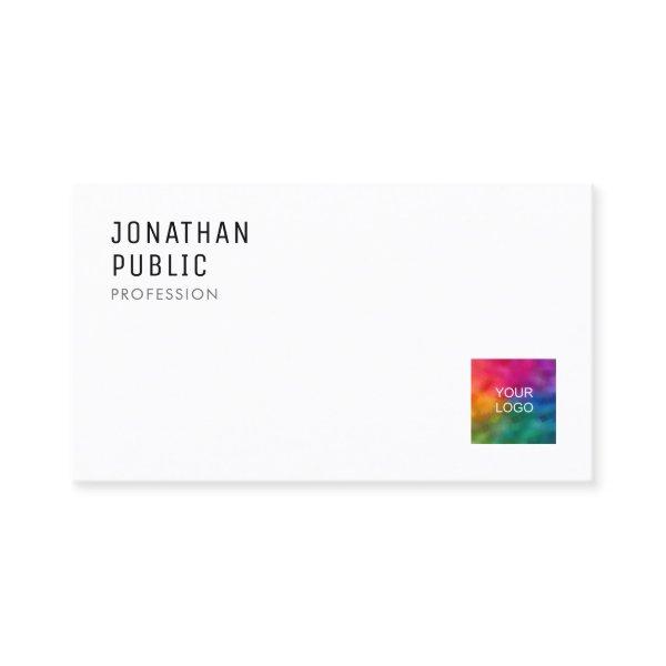 Upload Logo QR Code Modern Elegant Minimalist